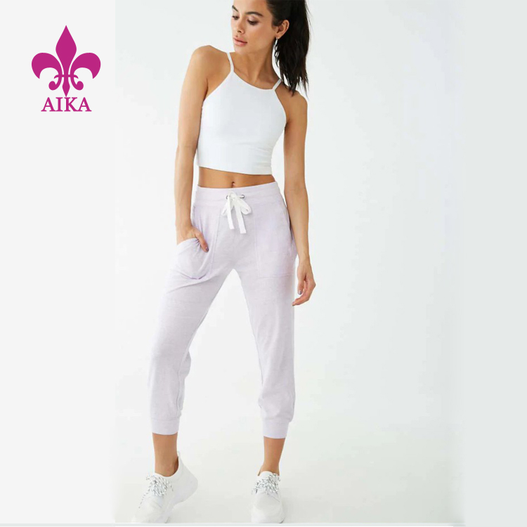 Factory wholesale Sports Clothes Supplier -
Custom cotton polyester sports gym active wear women joggers – AIKA detail pictures