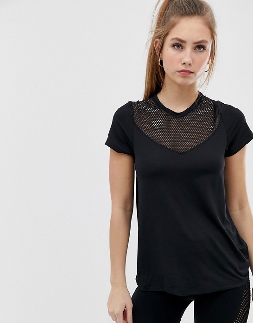 High quality fitness  polyester cool fit gym wear Wholesale Custom black mesh sports t shirts women