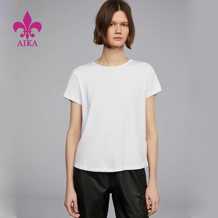 High quality Custom Branded sexy women gym sport blank compression t shirts