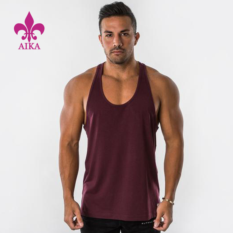 Good User Reputation for Side Stripe Jogger -
High quality cool cheap plus size blank wrestling running exercise sports singlets for men – AIKA detail pictures