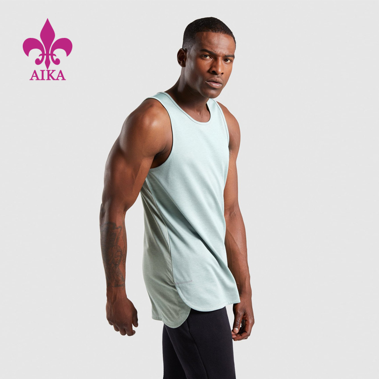 Custom wholesale hot sale logo print embroidery low moq gym sports men tank tops