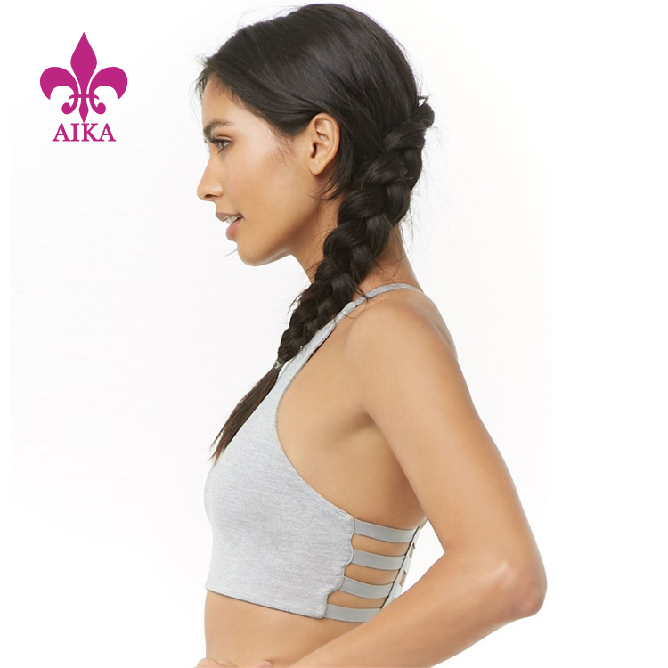 Renewable Design for Yoga Clothing -
OEM Custom Logo High Quality Gym Clothes Fitness Sexy Back Blank Ladies Yoga Sports Bra – AIKA detail pictures