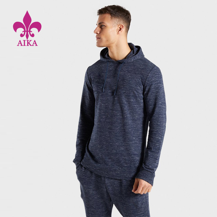 Custom good quality fashion new fitness Packet sports cotton long sleeve men hoodies