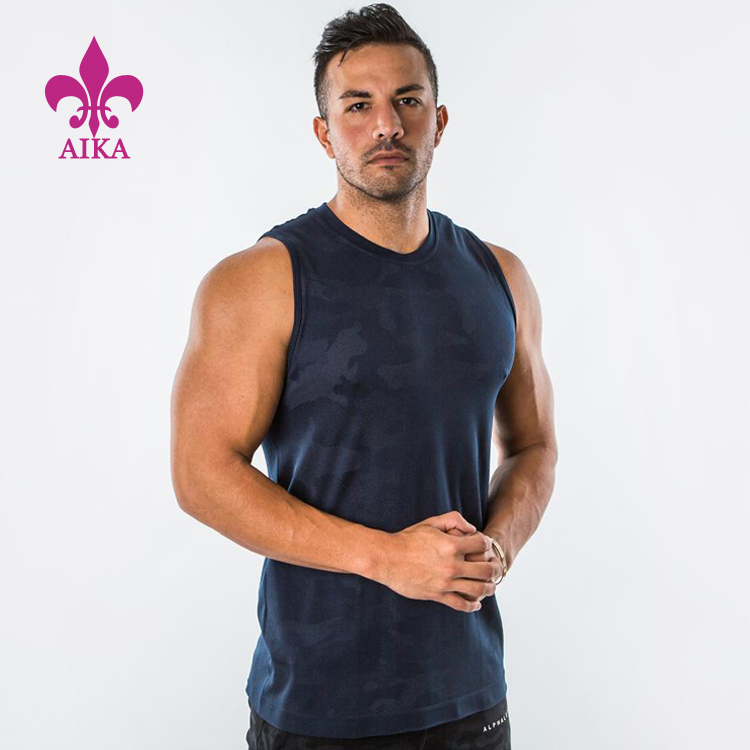 High quality Custom mens yoga wear wholesale plain dry fit compression tank tops