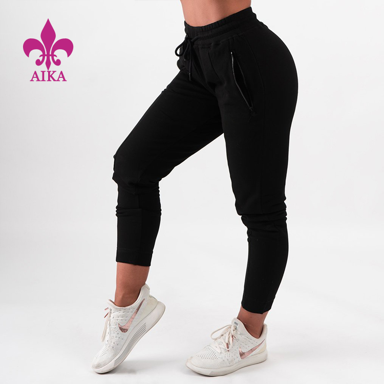 High quality Custom black Velour tracksuits training track pants jogging wear women