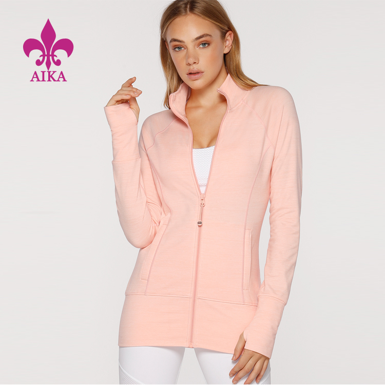 Custom Popular Style Blank fitness gym air permeability cotton Hoodies woman  sports jackets