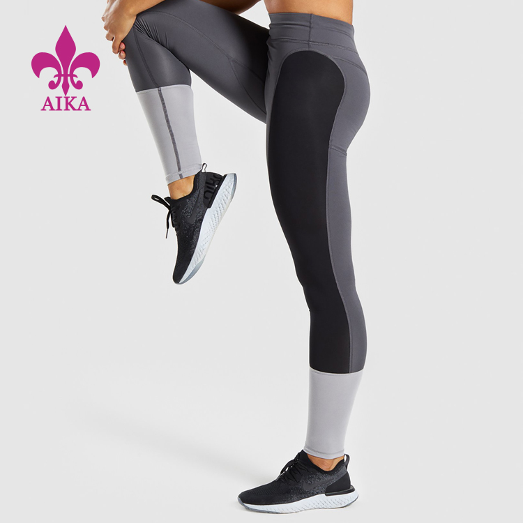 OEM manufacturer Yoga Clothes Manufacuturer -
 High quality Wholesale gym clothing Customized quick Dry workout Color block women yoga leggings – AIKA