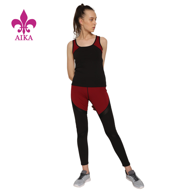 Custom OEM Sexy Tight  Leggings Sportswear Tank Top Ladies' Yoga Bra High Waist Yoga Fitness Suit