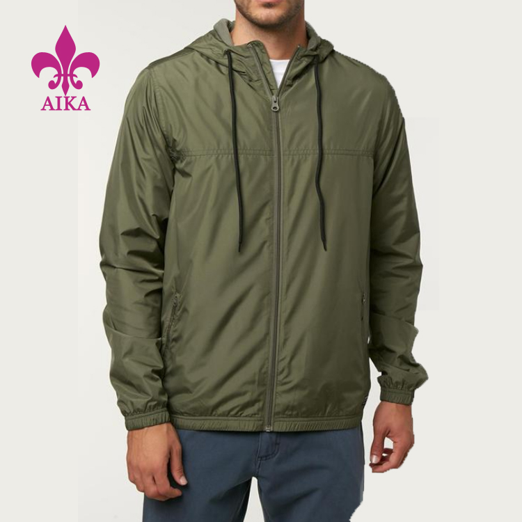 Best quality Men Sportswear Clothing -
 Wholesale Custom Activewear Waterproof Sports Hoodies Clothes Zip Jackets Design For Men – AIKA