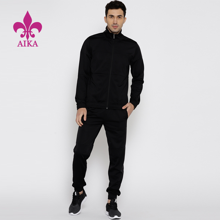 Factory selling Open Back Yoga Shirt Manufacturers -
Wholesale Custom Latest Design Workout Gym Mens Sport Jogging Plain Tracksuit – AIKA detail pictures