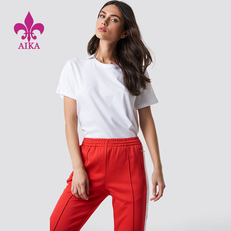Custom High Quality Dry Fit Basic Sport Gym Short Sleeve T Shirt  for Women
