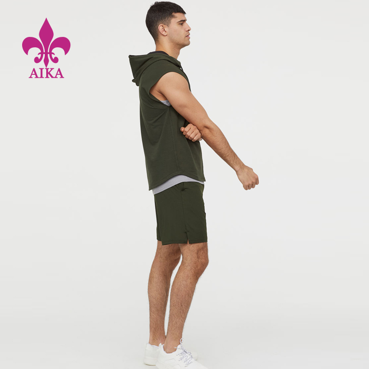Good quality Sportswear For Men -
2019 Custom High quality Terry Fabric Sport Gym Clothing Mens Sleeveless Tank Top Hoodies – AIKA detail pictures