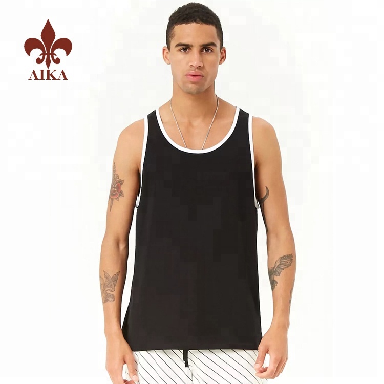 NEWEST Custom O-neck Design casual sports loose fit men gym Tank tops