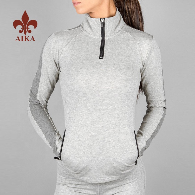 China Factory for Sweatshirts Supplier -
Wholesale most popular fashion slim fit ladies cotton running gym jackets for women – AIKA detail pictures