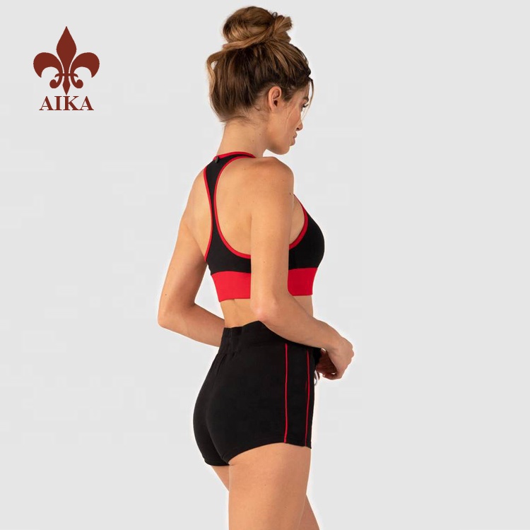 Best Price on Plain Tracksuits -
High quality Custom wholesale polyester spandex ladies workout fitness wear sport – AIKA detail pictures