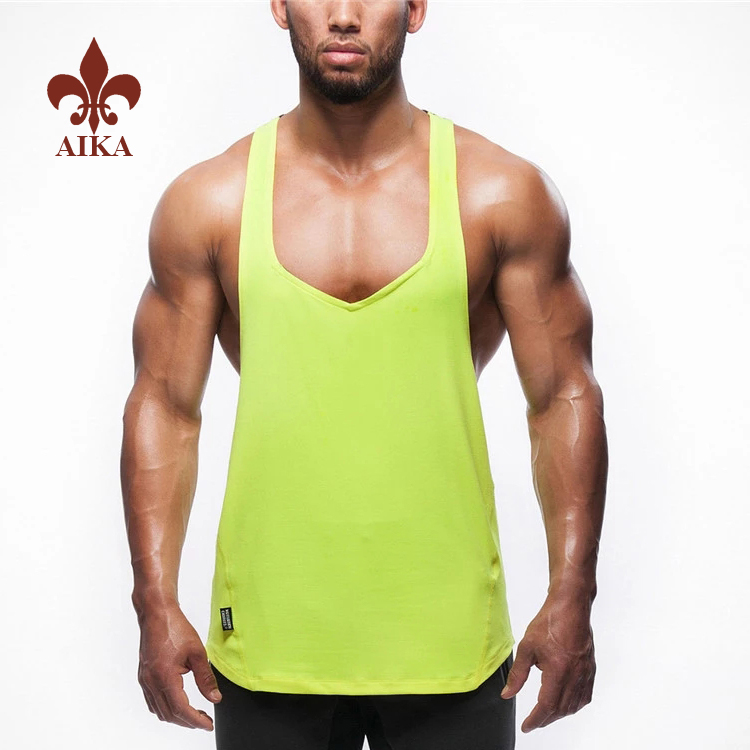 Popular Design for Slim Fit Tracksuit Wholesale -
 Best selling wholesale custom brand mens athletic summer sports tank tops – AIKA