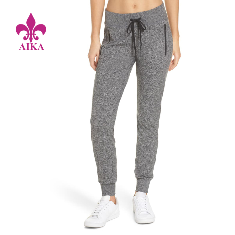 Best Price on Casual Wear Manufacturer -
 Wholesale Custom Side Zip Pockets Ultrasoft Sports Running Jogger Pants for Women – AIKA