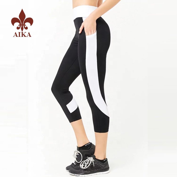 Newly Arrival Wholesale Tracksuits -
 Wholesale custom 7/8 length pantyhose workout compression women yoga gym tights 2019 – AIKA