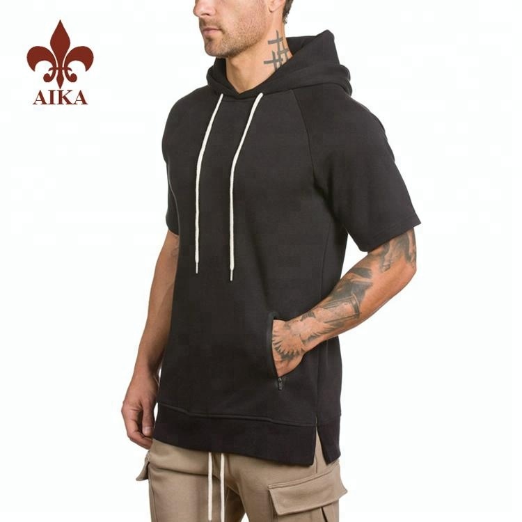 Factory Price For Sport Suit Sportswear -
 High quality crane sportswear custom short sleeve black workout blank mens hoodies sweatshirts – AIKA