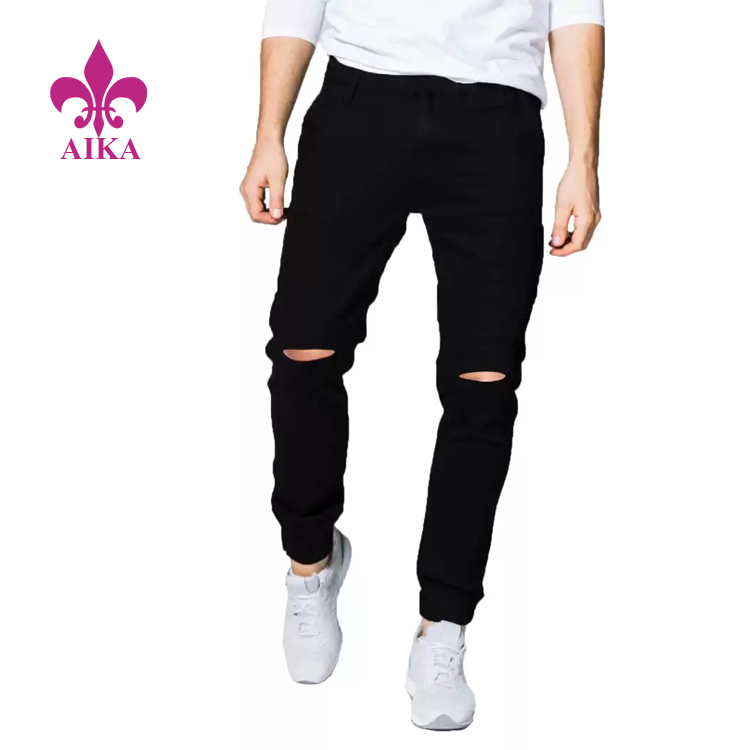 High Quality Custom Fashion Street Type Slim Knee Cut Sports Men Joggers