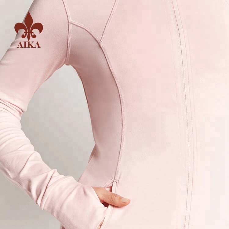 Rapid Delivery for Oem T Shirts -
2019 Wholesale OEM Design Nylon spandex plain flatlock sports Jackets for women – AIKA detail pictures
