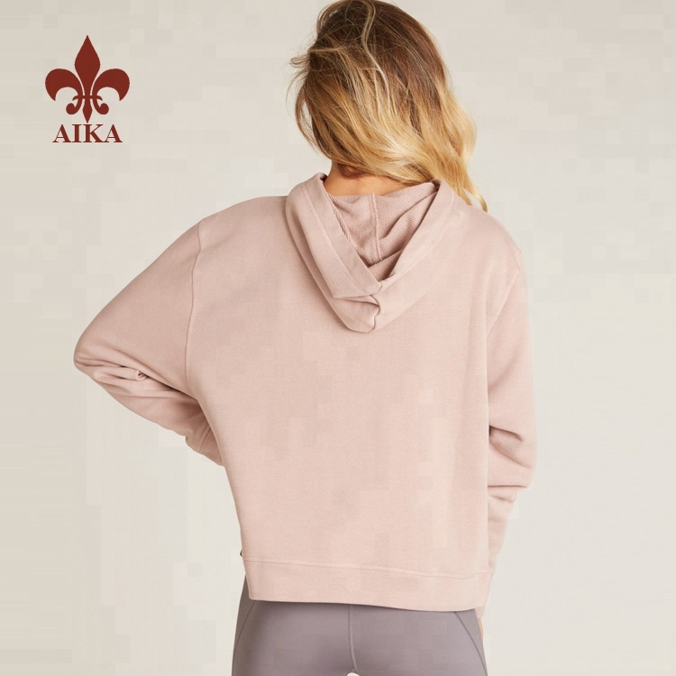 Lowest Price for Sports Apparel Manufacturer -
New Design Custom loose fit workout women plain blank pullover hoodies wholesale – AIKA detail pictures
