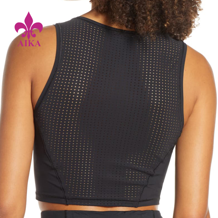Short Lead Time for Sports Yoga -
New Hot Wholesale Gym Yoga Mesh Breathable Fit Slim Training Women Tank Top – AIKA detail pictures