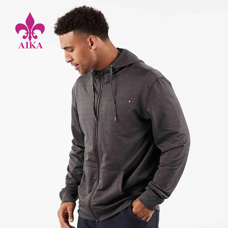 High Quality Ladies Sport Wear -
the most popular movement hoodies ultra-comfortable and casual fit activewear jacket for men – AIKA detail pictures