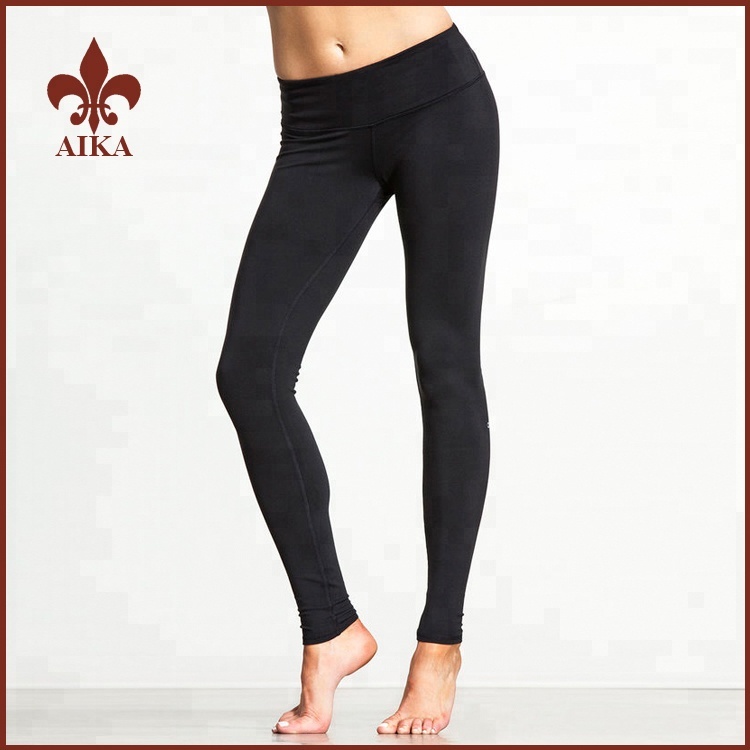 Leading Manufacturer for Custom Singlets -
2019 customized yoga wear wholesale black fitness yoga leggings for women – AIKA detail pictures