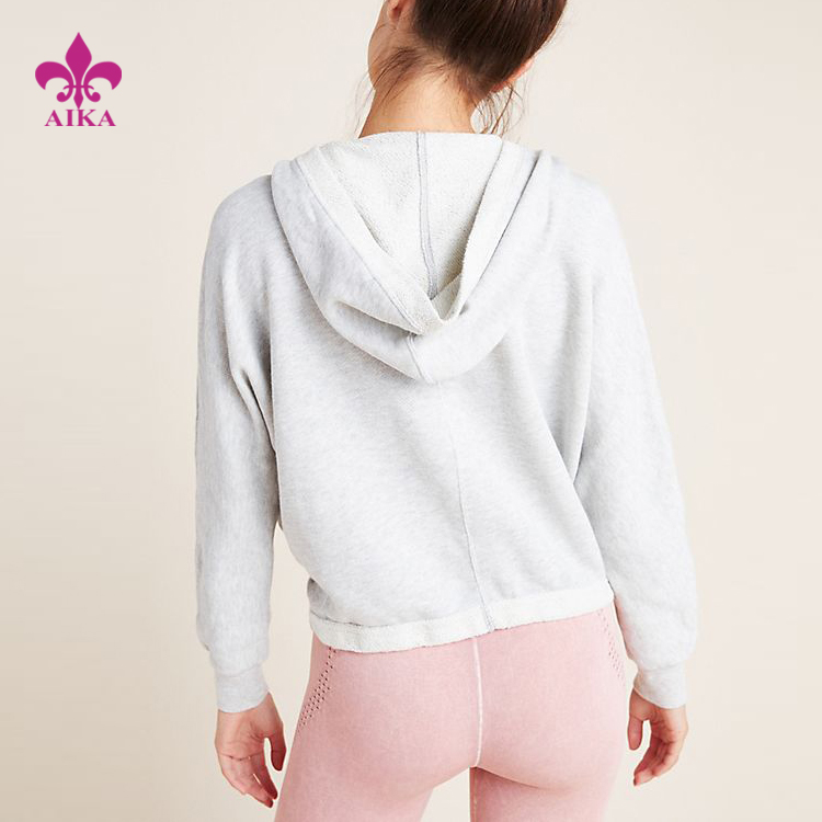 OEM Factory for Yoga Clothes Supplier -
 Customized Wholesale  Frist Quality V-neck Pullover Gym Sports Hoodies for Women – AIKA