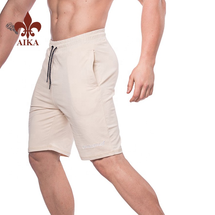 Well-designed Gym Yoga Wear -
 2019 Custom 95% cotton 5% spandex Terry Fabric wholesale mens plain fitness blank sweat shorts – AIKA