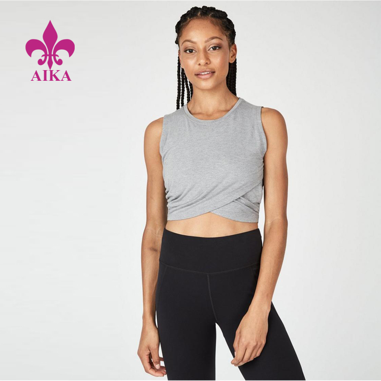 Popular Custom Bohemian Style Breathable V Cut Fitness Yoga Tank Top for Women