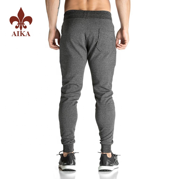 2021 High quality Men Tracksuits – wholesale custom sports style cotton polyester spandex mens gray joggers pants for men – AIKA detail pictures