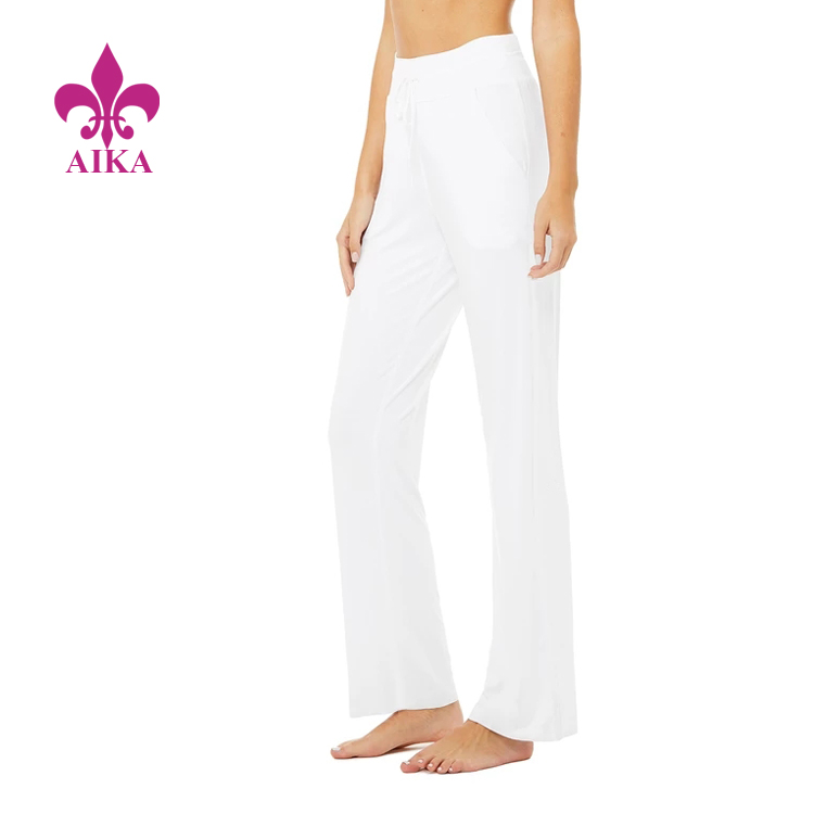 Excellent quality Seamless Yoga Wear -
On-trend Custom Wide-leg High-waist Easy Cinch Pant Women Gym Workout Pants – AIKA detail pictures