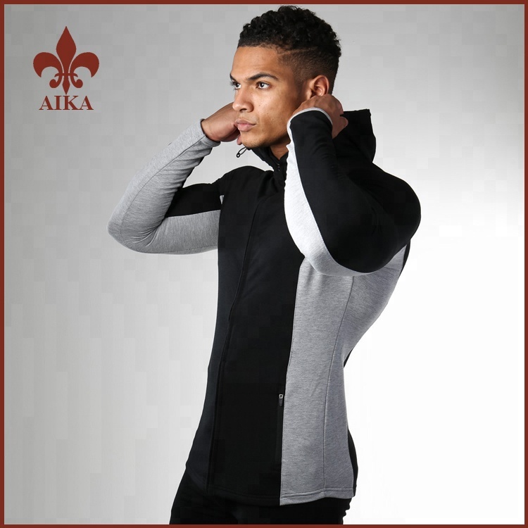 Hot sale Sports Fitness Pants -
wholesale Muscle mens Fitted Gym Wear slim zipper-up sports hoodies sweatshirts custom – AIKA detail pictures