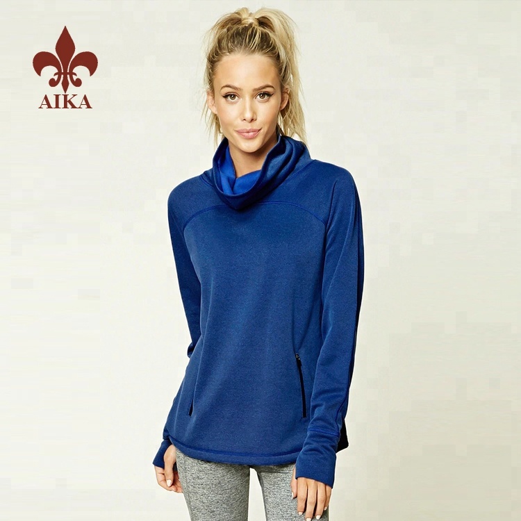 High quality Custom lightweight polyester fabric sexy ladies pullover plain hoodies
