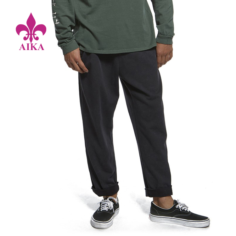 Custom Lightweight Cotton Cropped Sweatpants Sports Gym Workout Joggers for Men