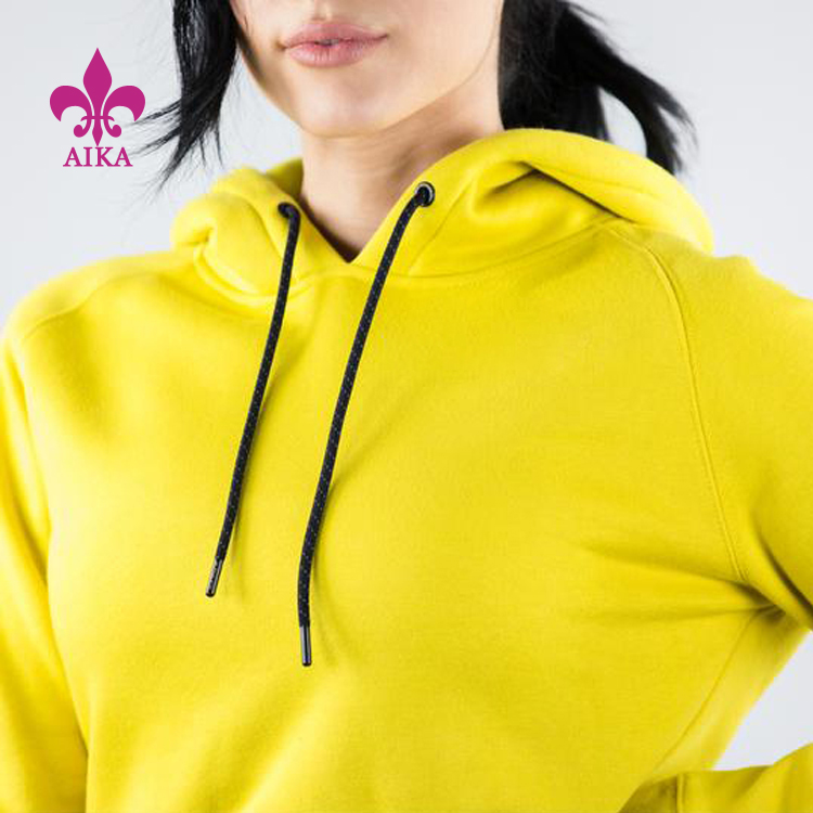 China wholesale Casual Shorts -
2019 Wholesale Customized drawstring french terry loose fit pullover crop hoodies for women – AIKA detail pictures