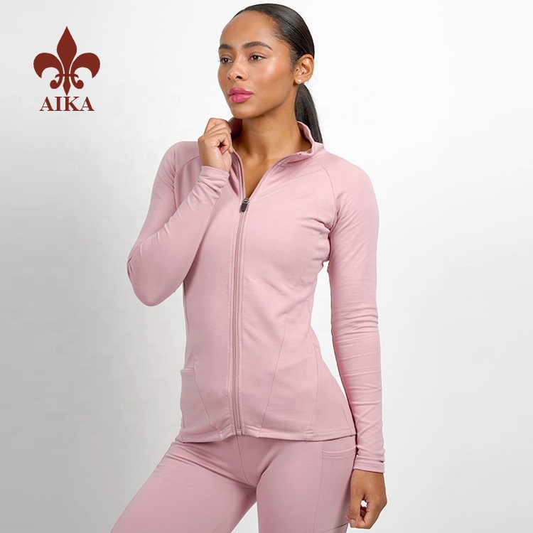 High quality Custom private label full zip girls sports jackets wholesale