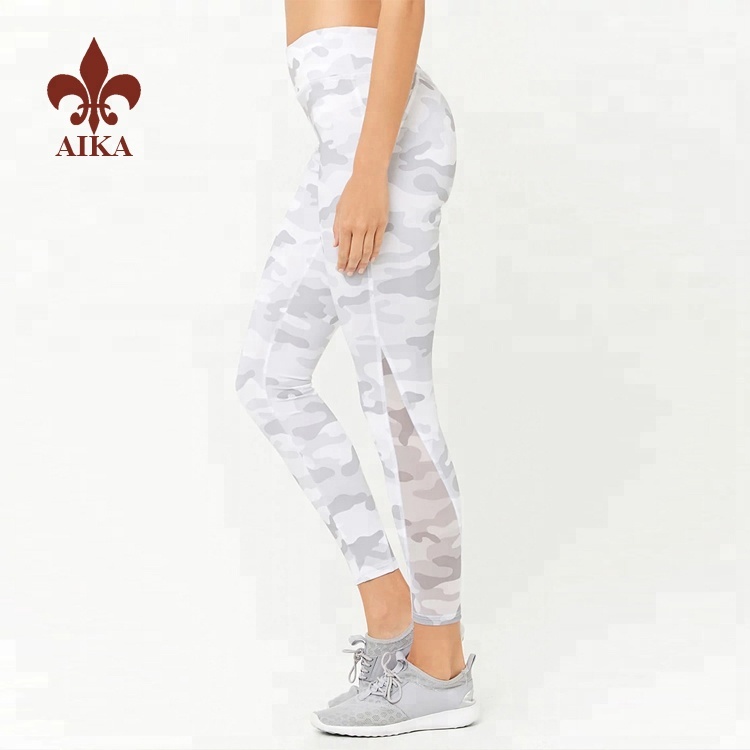 High quality Custom polyester spandex quick Dry Camouflage Compression women yoga pants