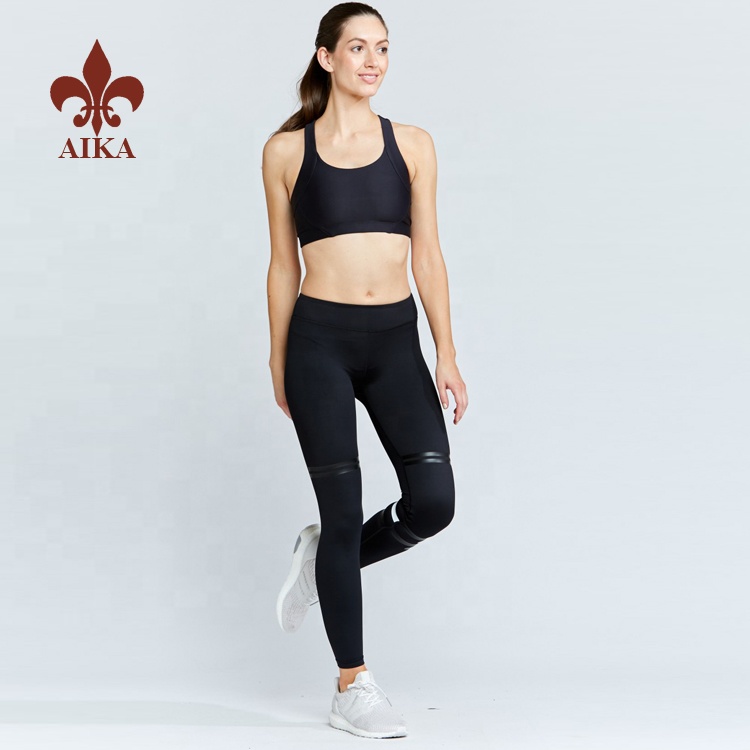 China Manufacturer for Wholesale Sportswear -
High quality custom made private label sexy girls polyester spandex plain fitness black sports bra – AIKA detail pictures