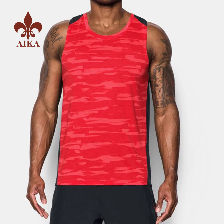 PriceList for Men′S Joggers -
High quality China custom printed 100% polyester muscle fitness gym tank tops men – AIKA detail pictures