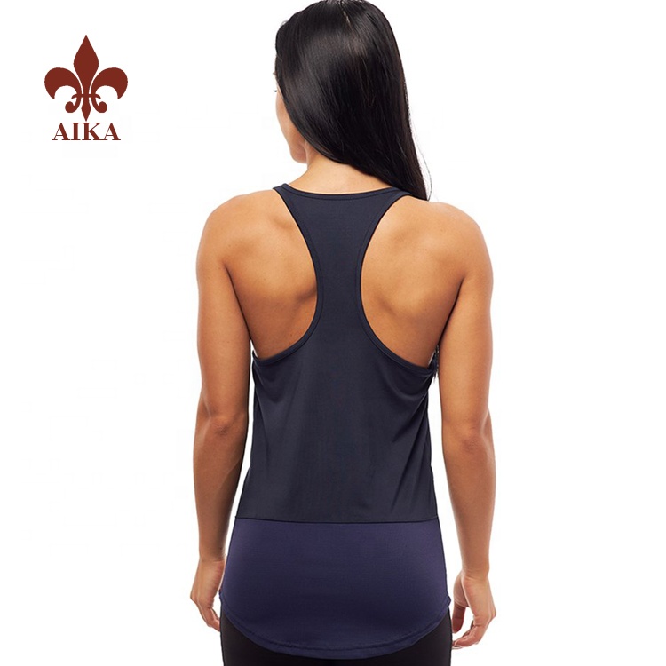 Excellent quality Women Pants -
High quality custom light weight fabric racerback dri fit plain gym tank tops women – AIKA detail pictures
