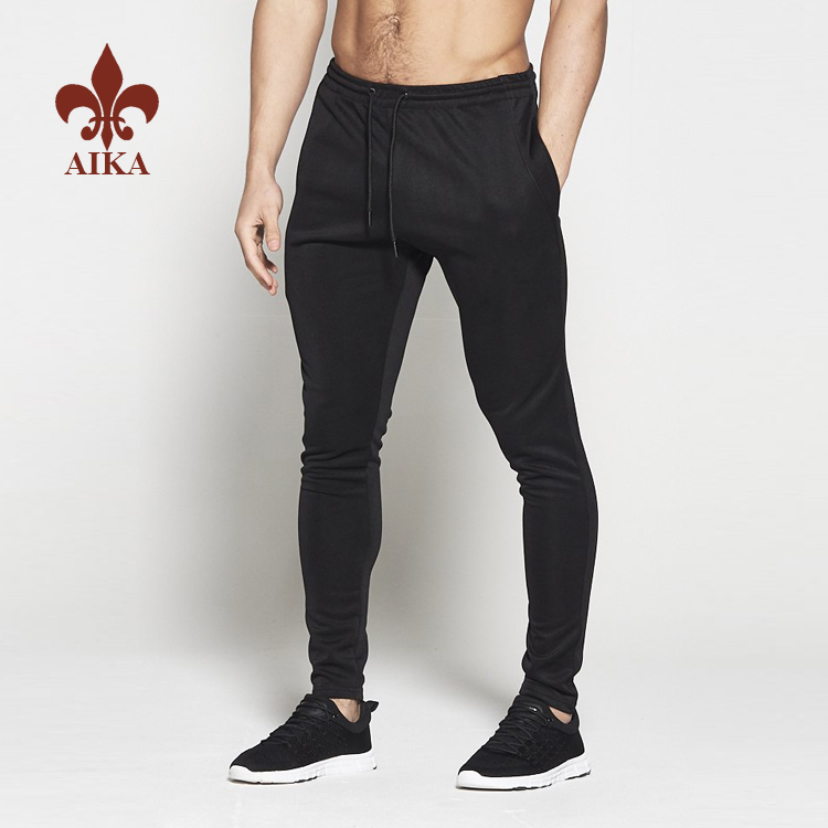 Factory wholesale Mens Joggers -
 Wholesale 90% polyester 10% spandex Dry fit black mens plain sports sweat pants – AIKA