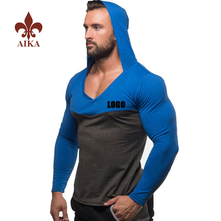 factory customized Gym Pants -
Cheap wholesale light weight hoodies tops custom slim fit men gym clothing – AIKA detail pictures