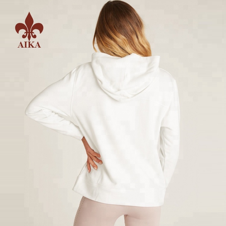 Hot sale Women Sports Pants -
High quality Wholesale customized long zipper pockets women white pullover tracksuits – AIKA detail pictures