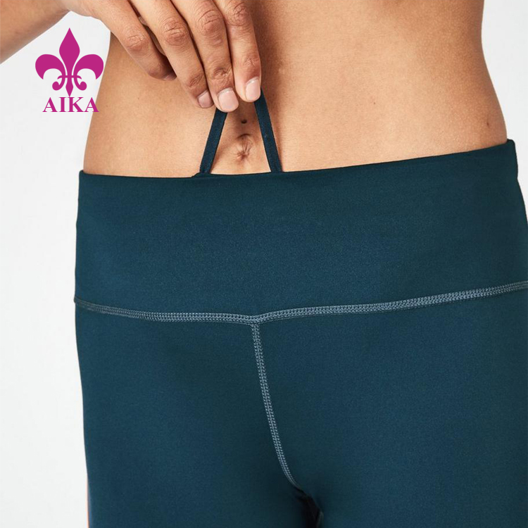 New Adjustable Drawcord Bright Side Stripe 7/8 Workout Yoga Sports Women Leggings