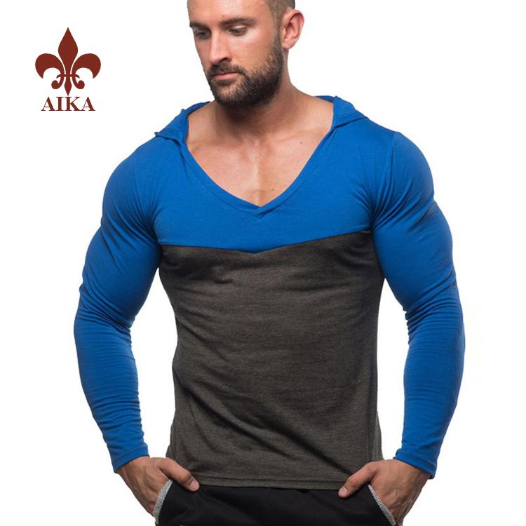 factory customized Gym Pants -
Cheap wholesale light weight hoodies tops custom slim fit men gym clothing – AIKA detail pictures