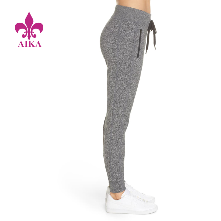 Best Price on Casual Wear Manufacturer -
Wholesale Custom Side Zip Pockets Ultrasoft Sports Running Jogger Pants for Women – AIKA detail pictures