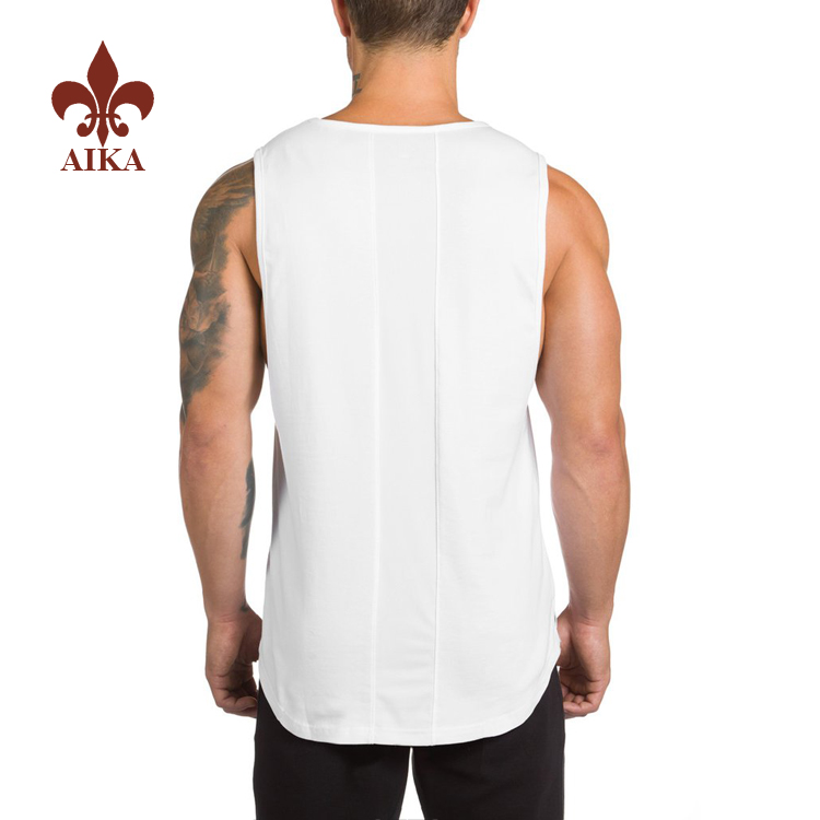 Factory Supply Men Plain Shirt -
2019 wholesale Dry fit cotton spandex sports wear custom men fitness gym stringer – AIKA detail pictures